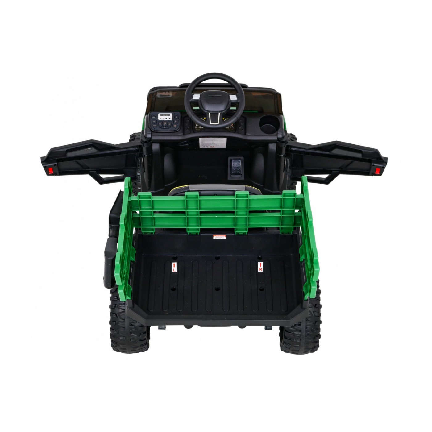 Autíčko Farmer Pick-up pre deti Zelený + Ovládač + Kufor + Lopata + EVA + MP3 LED