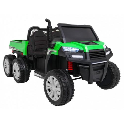 Autíčko Farmer Truck pre 2 deti Zelený + Pohon 4x4 + Ovládač + Kiper + Audio LED