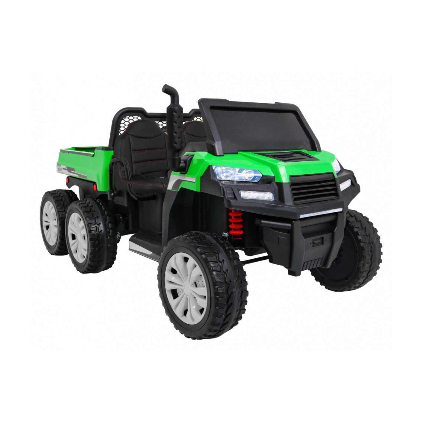 Autíčko Farmer Truck pre 2 deti Zelený + Pohon 4x4 + Ovládač + Kiper + Audio LED