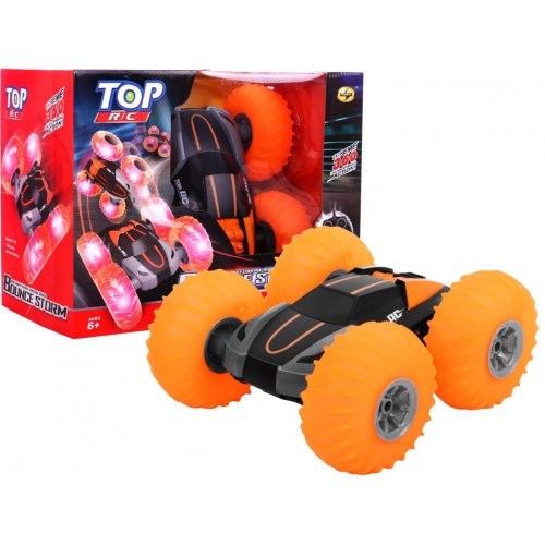Auto R C 2 4G Nafukovacie Kolesá Svetlá BounceStorm Oranžové