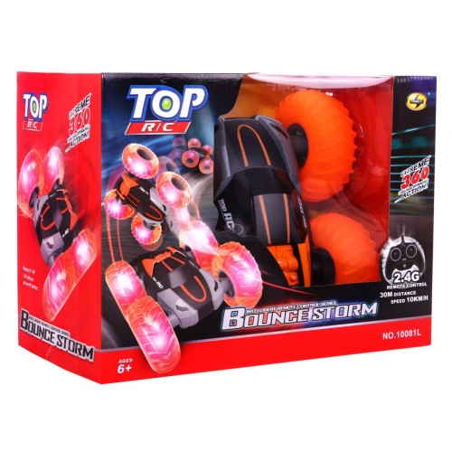 Auto R C 2 4G Nafukovacie Kolesá Svetlá BounceStorm Oranžové