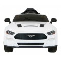 Autíčko Ford Mustang GT na batériu pre deti Biely + Nastaviteľné sedadlo + Audio LED + EVA + Pomalý štart