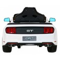 Autíčko Ford Mustang GT na batériu pre deti Biely + Nastaviteľné sedadlo + Audio LED + EVA + Pomalý štart