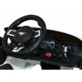 Autíčko Ford Mustang GT na batériu pre deti Biely + Nastaviteľné sedadlo + Audio LED + EVA + Pomalý štart