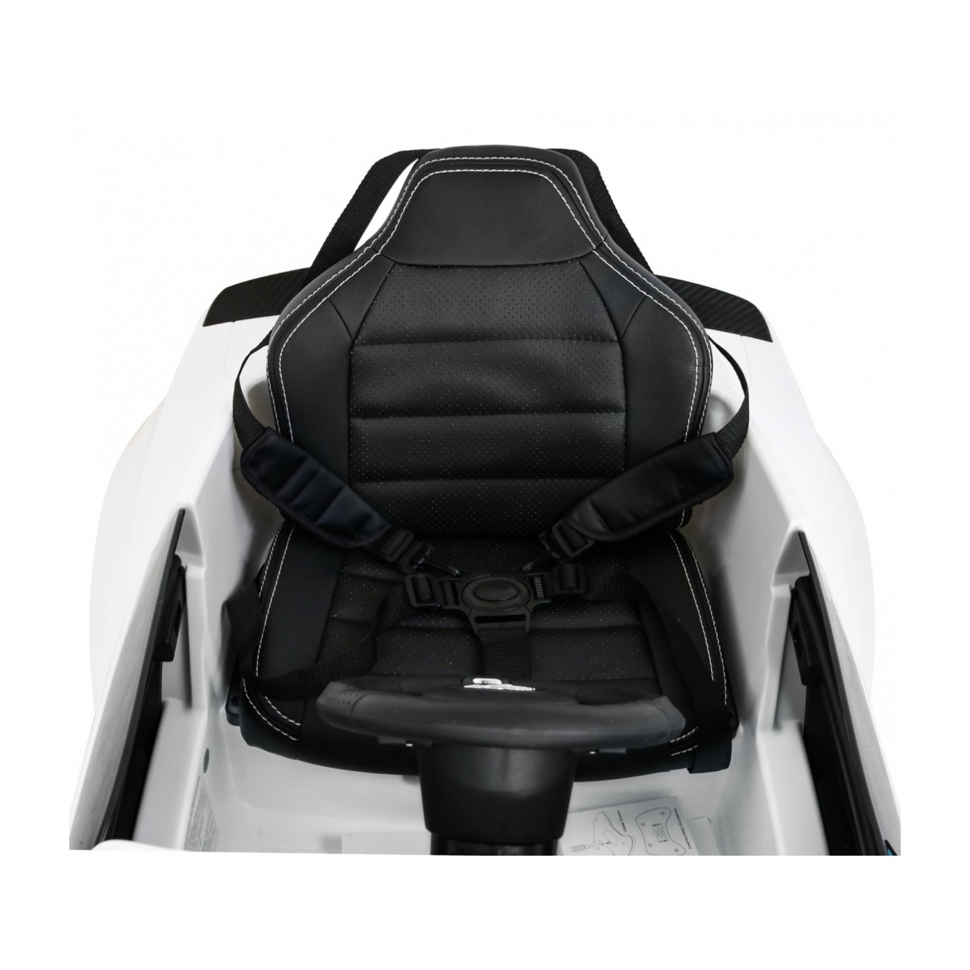 Autíčko Ford Mustang GT na batériu pre deti Biely + Nastaviteľné sedadlo + Audio LED + EVA + Pomalý štart