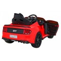 Autíčko Ford Mustang GT na batériu pre deti Červený + Nastaviteľné sedadlo + Audio LED + EVA + Pomalý štart