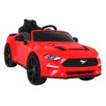 Autíčko Ford Mustang GT na batériu pre deti Červený + Nastaviteľné sedadlo + Audio LED + EVA + Pomalý štart