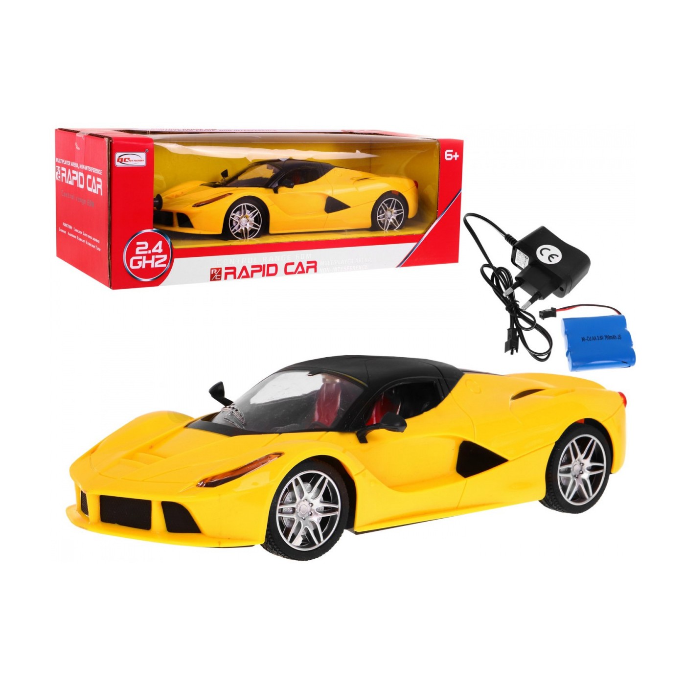 Auto R C 2 4G Rapid Car 1 16 Žlté