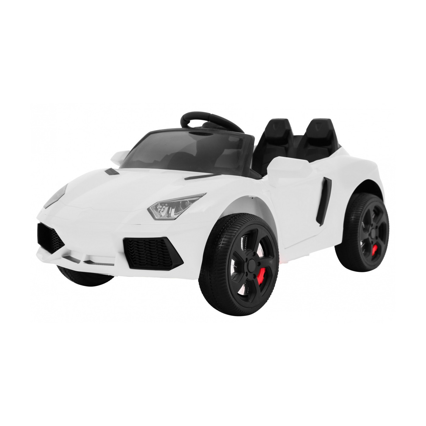 Autíčko Future na batériu pre deti Biele + Ovládač + Pomalý štart + EVA + MP3 USB + LED