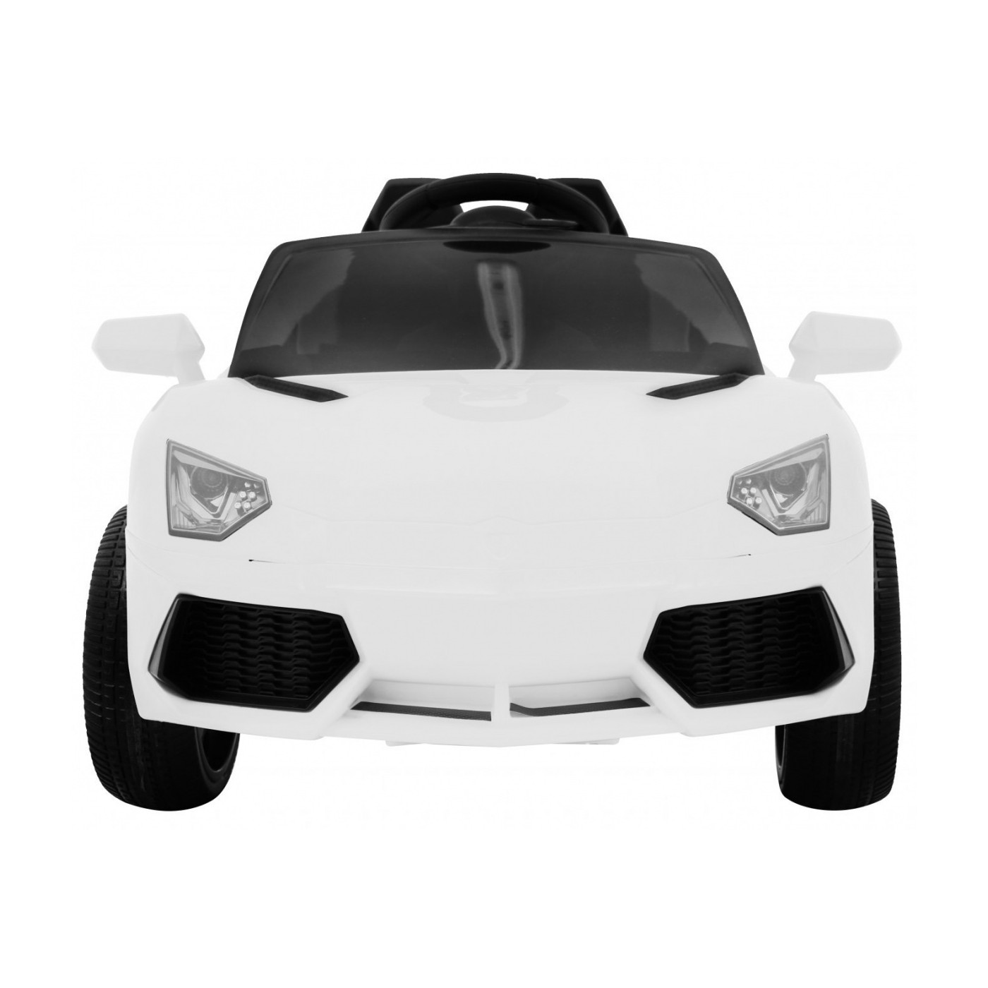 Autíčko Future na batériu pre deti Biele + Ovládač + Pomalý štart + EVA + MP3 USB + LED