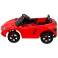 Autíčko Future na batériu pre deti Červené + Ovládač + Pomalý štart + EVA + MP3 USB + LED