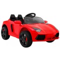 Autíčko Future na batériu pre deti Červené + Ovládač + Pomalý štart + EVA + MP3 USB + LED