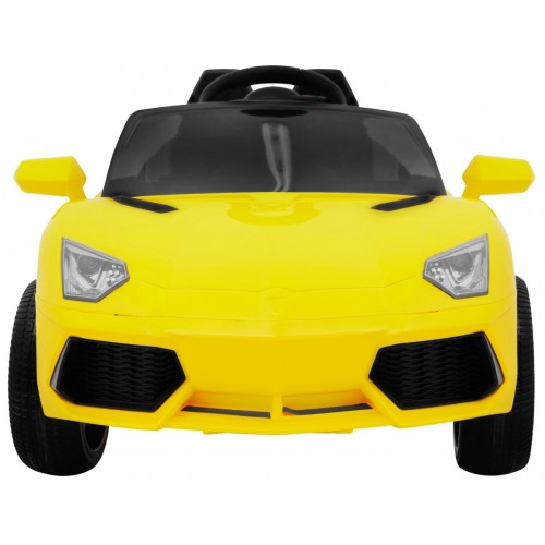 Autíčko Future na batériu pre deti Žlté + Ovládač + Pomalý štart + EVA + MP3 USB + LED