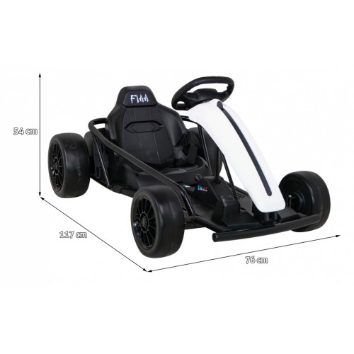 Motokára FX1 Drift Master na batériu pre deti Biela + Funkcia Driftu + Kolesá EVA