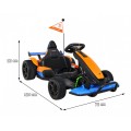 Motokáara McLaren Drift na batériu pre deti + Funkcia driftu + Športové sedadlo + Svietidlá LED + Pomalý štart + EVA