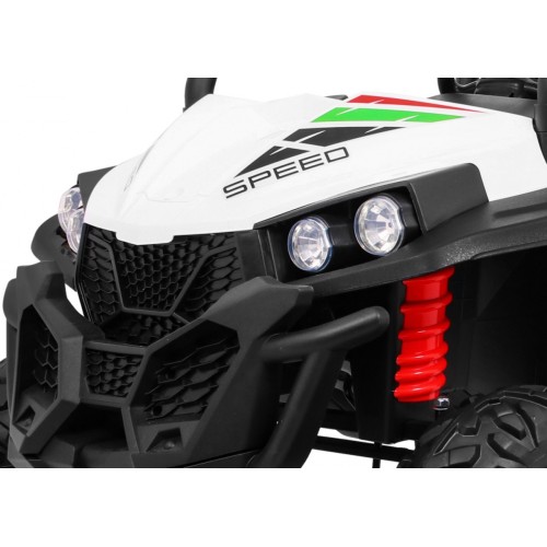 Terénne Grand Buggy Lift pre deti Biele + Pohon 4x4 + Ovládač + Batožinový priestor + Rádio MP3 + LED