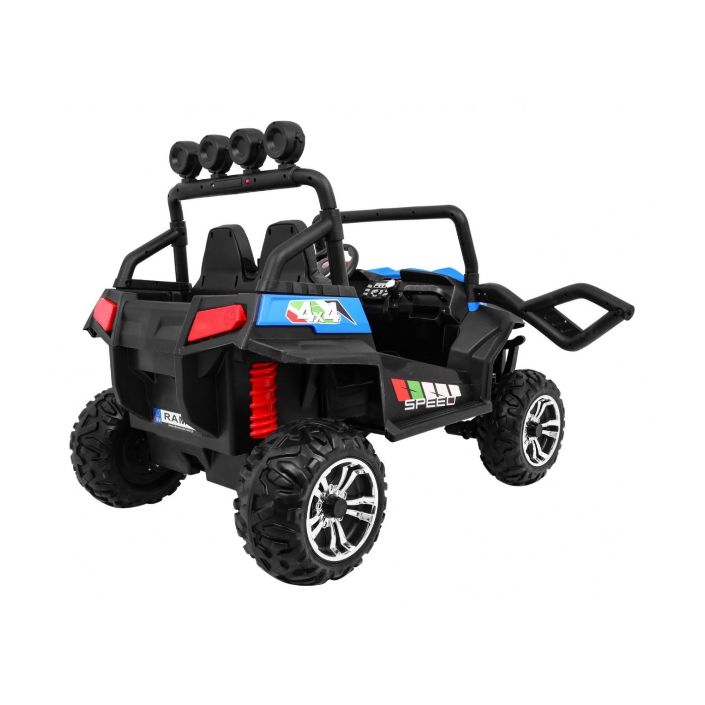 Terénne Grand Buggy Lift pre deti Modré + Pohon 4x4 + Ovládač + Batožinový priestor + Rádio MP3 + LED