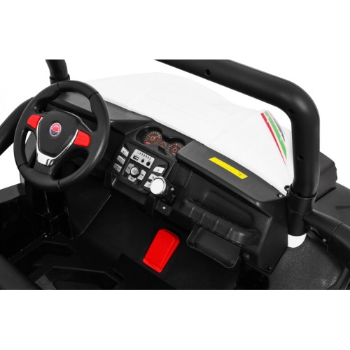 Grand Buggy Strong Lift pre deti Biely + Pohon 4x4 + Ovládač + Batožinový priestor + Rádio MP3 + LED