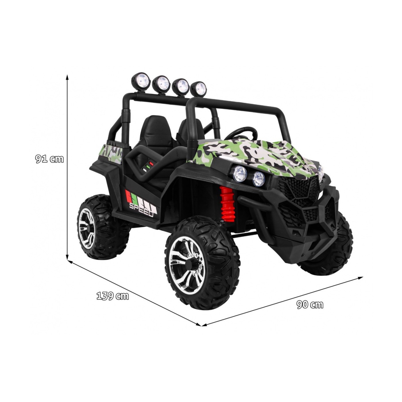 Grand Buggy Strong Lift pre deti Moro + Pohon 4x4 + Ovládač + Batožinový priestor + Rádio MP3 + LED