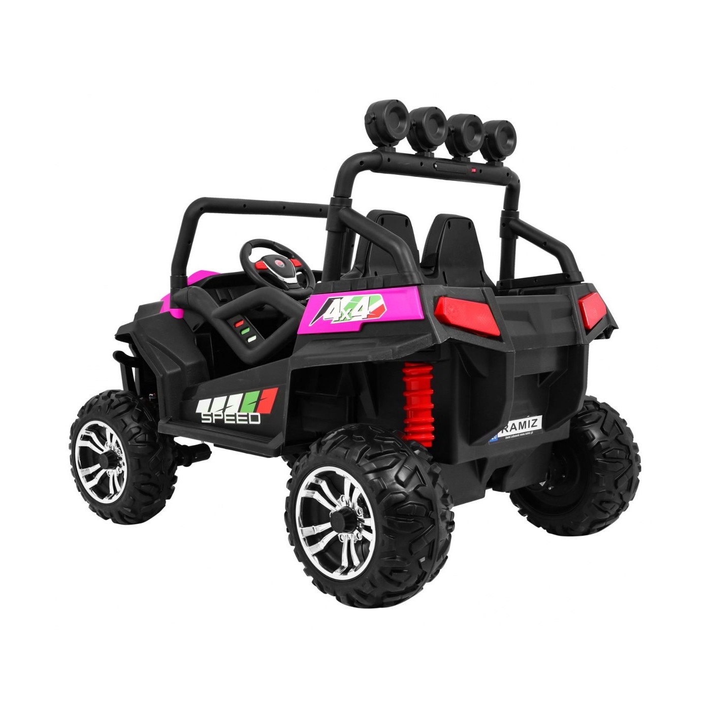 Grand Buggy Strong Lift pre deti Ružový + Pohon 4x4 + Ovládač + Batožinový priestor + Rádio MP3 + LED