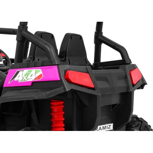Grand Buggy Strong Lift pre deti Ružový + Pohon 4x4 + Ovládač + Batožinový priestor + Rádio MP3 + LED