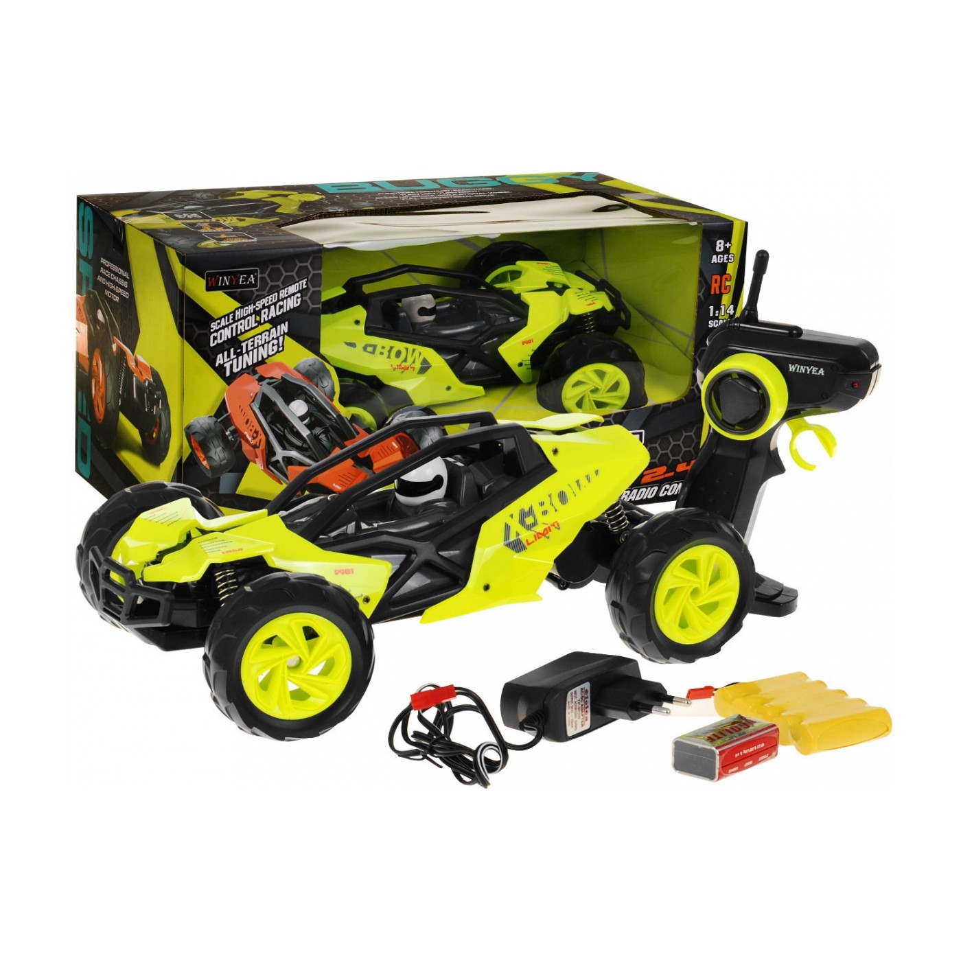 Auto R C Buggy 2 4G WINYEA 1 14 Zelené