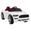 Autíčko GT šport na batériu pre deti Biele + Ovládač + Pomalý štart + Batožinový priestor + MP3 LED