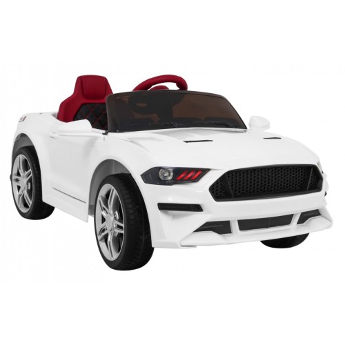 Autíčko GT šport na batériu pre deti Biele + Ovládač + Pomalý štart + Batožinový priestor + MP3 LED