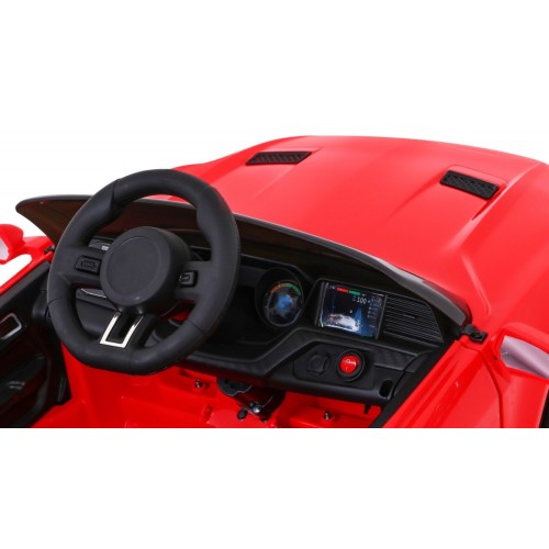 Autíčko GT šport na batériu pre deti Červené + Ovládač + Pomalý štart + Batožinový priestor + MP3 LED