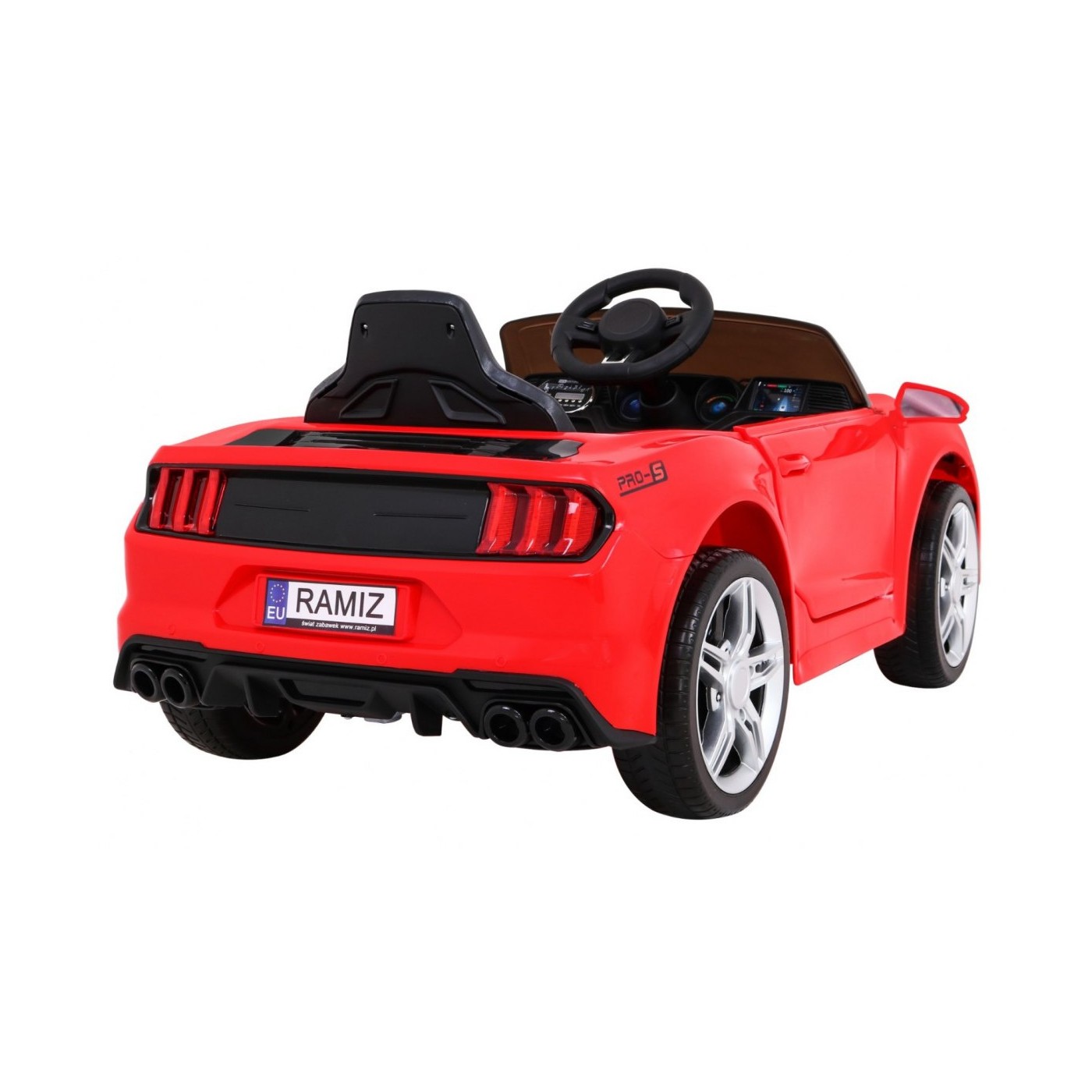 Autíčko GT šport na batériu pre deti Červené + Ovládač + Pomalý štart + Batožinový priestor + MP3 LED