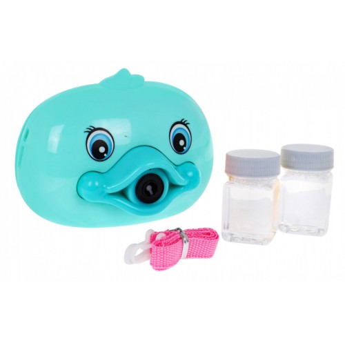 Kačička na vytváranie mydlových bublín pre deti 3+ modrá Interaktívna hračka fotoaparát