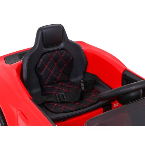 Autíčko GT šport na batériu pre deti Červené + Ovládač + Pomalý štart + Batožinový priestor + MP3 LED