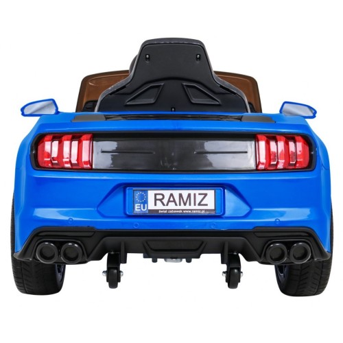 Autíčko GT šport na batériu pre deti Modré + Ovládač + Pomalý štart + Batožinový priestor + MP3 LED