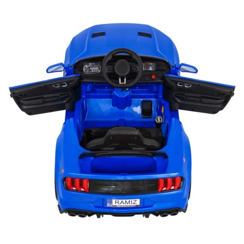 Autíčko GT šport na batériu pre deti Modré + Ovládač + Pomalý štart + Batožinový priestor + MP3 LED