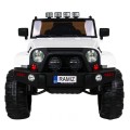 Auto na batériu All Terrain pre deti Biely Terénny typ jeep + Ovládač + Svietidlá Zvuky