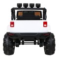 Auto na batériu All Terrain pre deti Biely Terénny typ jeep + Ovládač + Svietidlá Zvuky