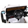 Auto na batériu All Terrain pre deti Biely Terénny typ jeep + Ovládač + Svietidlá Zvuky