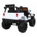 Auto na batériu All Terrain pre deti Biely Terénny typ jeep + Ovládač + Svietidlá Zvuky