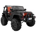 Auto na batériu All Terrain pre deti Čierny Terénny typ jeep + Ovládač + Svietidlá Zvuky