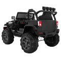 Auto na batériu All Terrain pre deti Čierny Terénny typ jeep + Ovládač + Svietidlá Zvuky