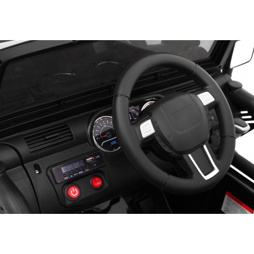 Auto na batériu All Terrain pre deti Čierny Terénny typ jeep + Ovládač + Svietidlá Zvuky