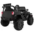 Auto na batériu All Terrain pre deti Čierny Terénny typ jeep + Ovládač + Svietidlá Zvuky
