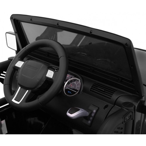 Auto na batériu All Terrain pre deti Čierny Terénny typ jeep + Ovládač + Svietidlá Zvuky