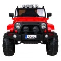 Auto na batériu All Terrain pre deti Červený Terénny typ jeep + Ovládač + Svietidlá Zvuky