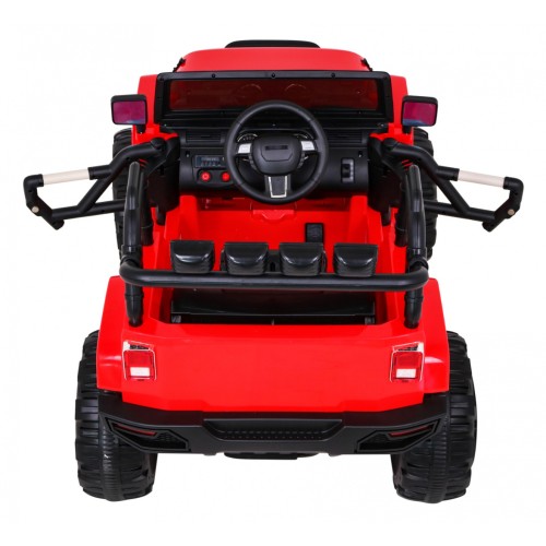 Auto na batériu All Terrain pre deti Červený Terénny typ jeep + Ovládač + Svietidlá Zvuky