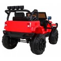 Auto na batériu All Terrain pre deti Červený Terénny typ jeep + Ovládač + Svietidlá Zvuky