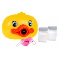 Kačička na vytváranie mydlových bublín pre deti 3+ žltá Interaktívna hračka fotoaparát