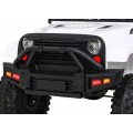 Autíčko Jeep Dark Night na batériu pre deti Biely + Pomalý štart + EVA + Audio LED