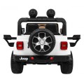 Jeep Wrangler Rubicon na batériu pre deti Biely + Ovládač + Rádio MP3 LED + Kolesá EVA