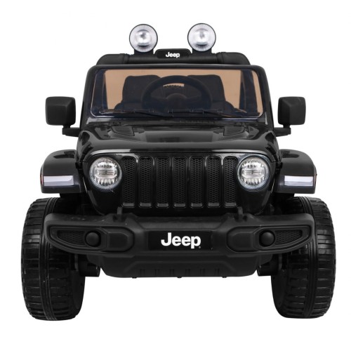 Jeep Wrangler Rubicon na batériu pre deti Čierny + Ovládač + Rádio MP3 LED + Kolesá EVA